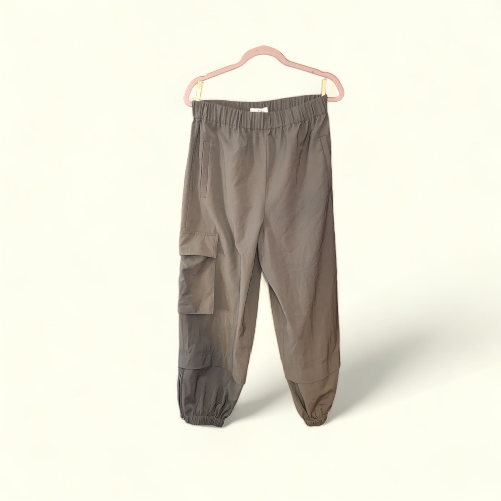 Tibi Wool Jogger in Dark Stone